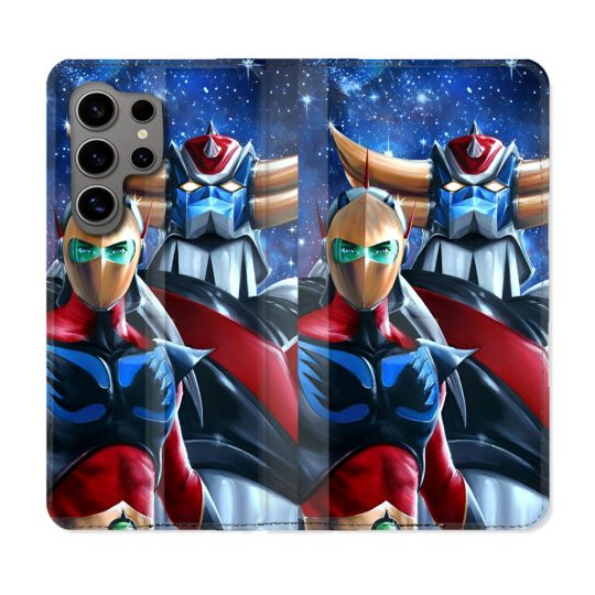 Housse Cuir Portefeuille Pour Samsung Galaxy S24 Ultra Goldorak