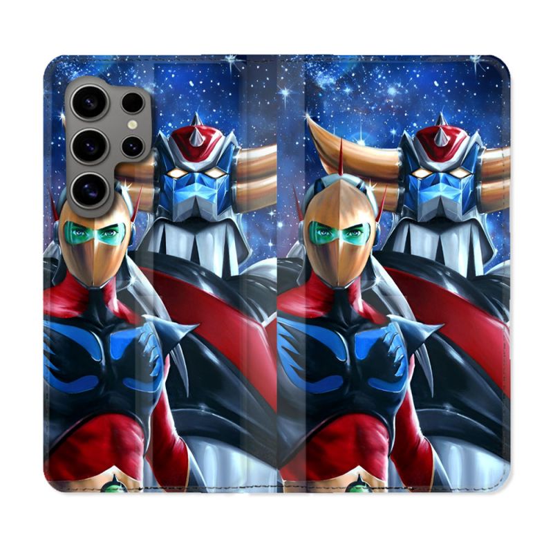 Housse Cuir Portefeuille Pour Samsung Galaxy S24 Ultra Goldorak