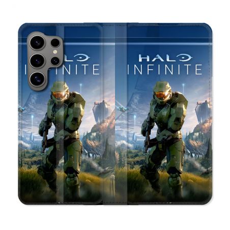 Housse Cuir Portefeuille Pour Samsung Galaxy S24 Ultra Halo