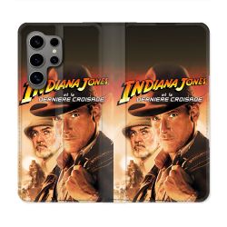 Housse Cuir Portefeuille Pour Samsung Galaxy S24 Ultra Indiana Jones Affiche