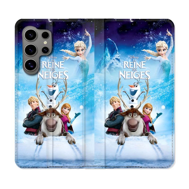 Housse Cuir Portefeuille Pour Samsung Galaxy S24 Ultra La Reine Des Neiges