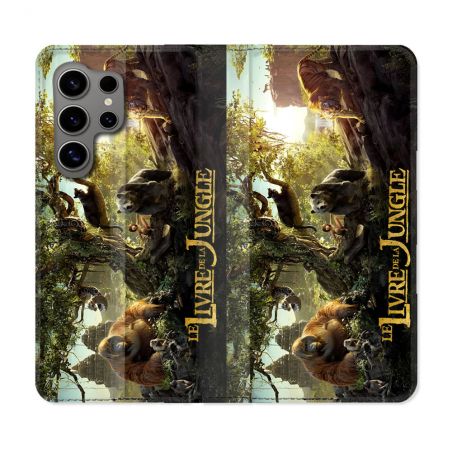 Housse Cuir Portefeuille Pour Samsung Galaxy S24 Ultra Le Livre De La Jungle Affiche