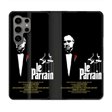 Housse Cuir Portefeuille Pour Samsung Galaxy S24 Ultra Le Parrain Affiche