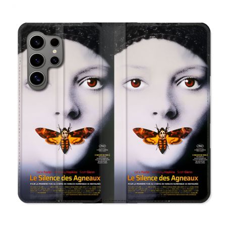 Housse Cuir Portefeuille Pour Samsung Galaxy S24 Ultra Le Silence Des Agneaux Affiche