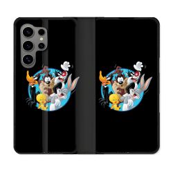 Housse Cuir Portefeuille Pour Samsung Galaxy S24 Ultra Looney Tunes