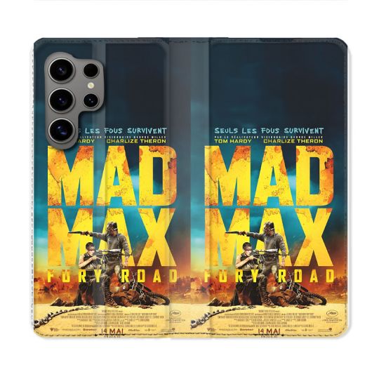 Housse Cuir Portefeuille Pour Samsung Galaxy S24 Ultra Mad Max Affiche