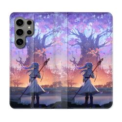 Housse Cuir Portefeuille Pour Samsung Galaxy S24 Ultra Manga Frieren