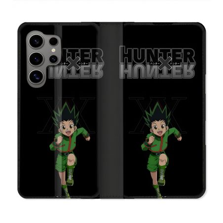 Housse Cuir Portefeuille Pour Samsung Galaxy S24 Ultra Manga Hunter X Hunter Gon