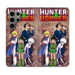 Housse Cuir Portefeuille Pour Samsung Galaxy S24 Ultra Manga Hunter X Hunter Vintage