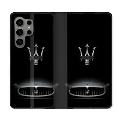 Housse Cuir Portefeuille Pour Samsung Galaxy S24 Ultra Maserati
