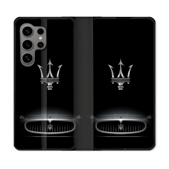 Housse Cuir Portefeuille Pour Samsung Galaxy S24 Ultra Maserati