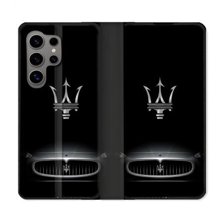 Housse Cuir Portefeuille Pour Samsung Galaxy S24 Ultra Maserati