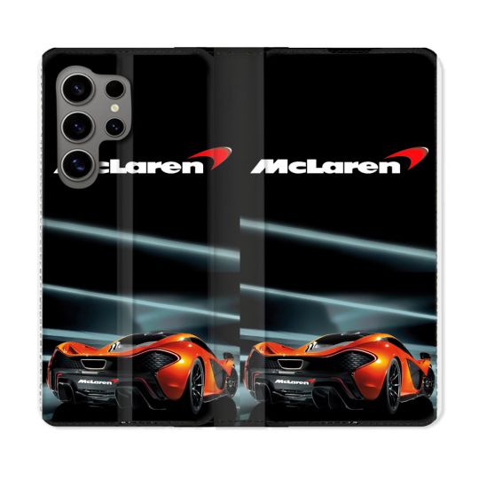 Housse Cuir Portefeuille Pour Samsung Galaxy S24 Ultra Mc Laren