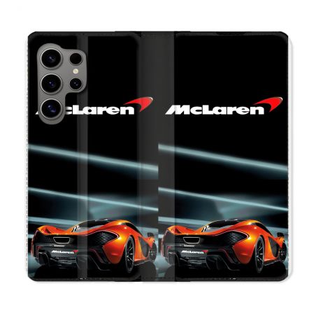 Housse Cuir Portefeuille Pour Samsung Galaxy S24 Ultra Mc Laren