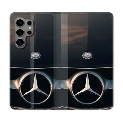 Housse Cuir Portefeuille Pour Samsung Galaxy S24 Ultra Mercedes Calendre