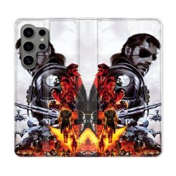 Housse Cuir Portefeuille Pour Samsung Galaxy S24 Ultra Metal Gear Solid