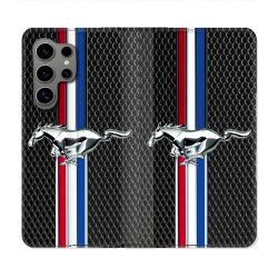 Housse Cuir Portefeuille Pour Samsung Galaxy S24 Ultra Mustang