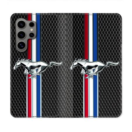 Housse Cuir Portefeuille Pour Samsung Galaxy S24 Ultra Mustang