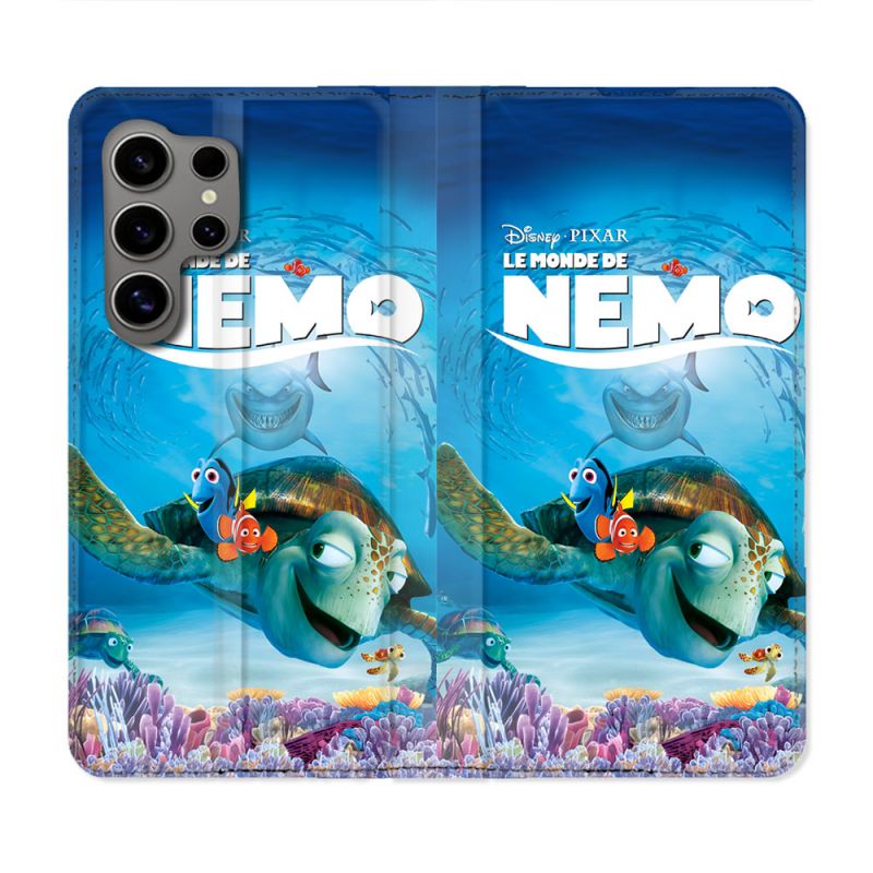 Housse Cuir Portefeuille Pour Samsung Galaxy S24 Ultra Nemo Affiche