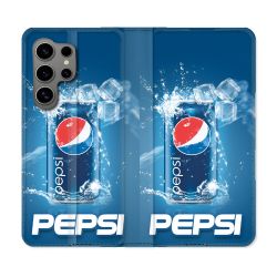 Housse Cuir Portefeuille Pour Samsung Galaxy S24 Ultra Pepsi