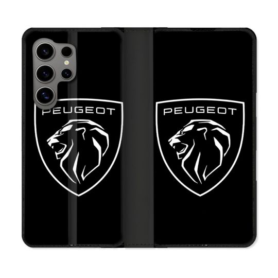 Housse Cuir Portefeuille Pour Samsung Galaxy S24 Ultra Peugeot