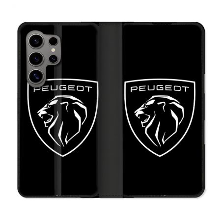 Housse Cuir Portefeuille Pour Samsung Galaxy S24 Ultra Peugeot