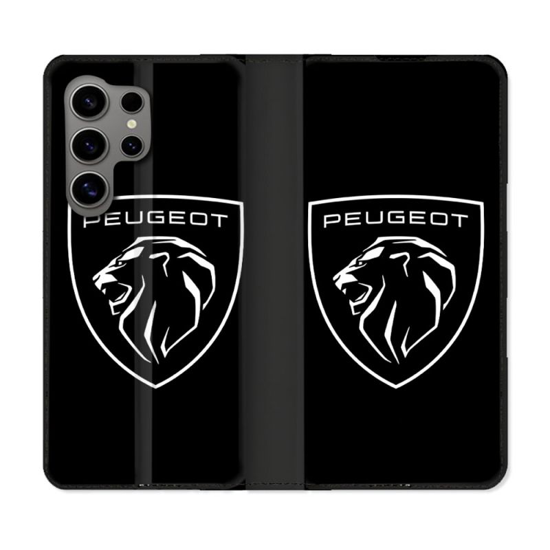 Housse Cuir Portefeuille Pour Samsung Galaxy S24 Ultra Peugeot