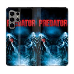 Housse Cuir Portefeuille Pour Samsung Galaxy S24 Ultra Predator Affiche