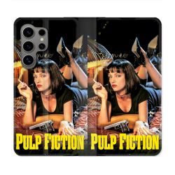 Housse Cuir Portefeuille Pour Samsung Galaxy S24 Ultra Pulp Fiction Affiche