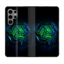 Housse Cuir Portefeuille Pour Samsung Galaxy S24 Ultra Razer