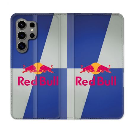 Housse Cuir Portefeuille Pour Samsung Galaxy S24 Ultra Red Bull Classique