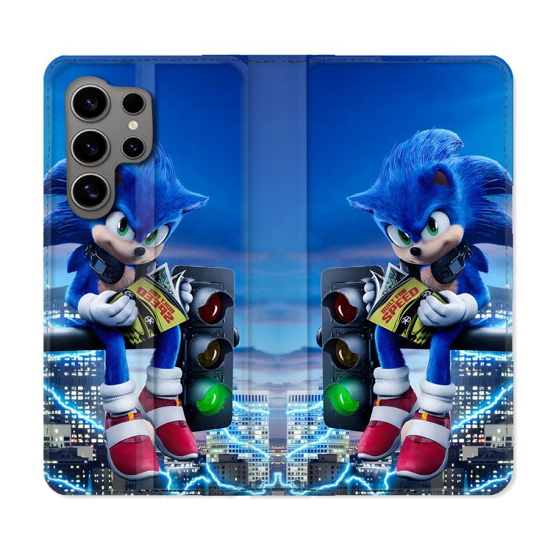 Housse Cuir Portefeuille Pour Samsung Galaxy S24 Ultra Sonic