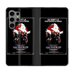 Housse Cuir Portefeuille Pour Samsung Galaxy S24 Ultra SOS Fantome Affiche