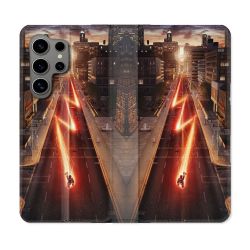 Housse Cuir Portefeuille Pour Samsung Galaxy S24 Ultra The Flash City