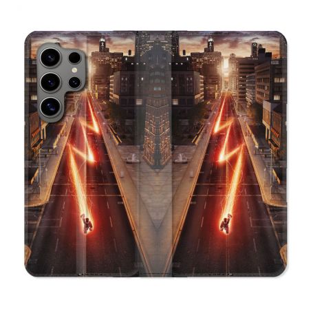 Housse Cuir Portefeuille Pour Samsung Galaxy S24 Ultra The Flash City
