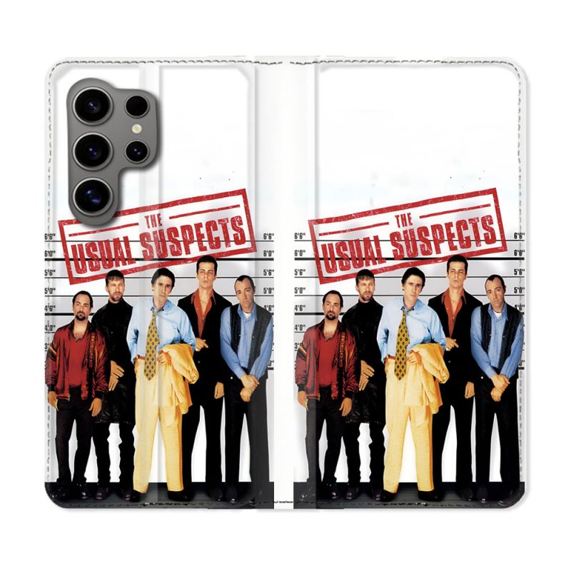 Housse Cuir Portefeuille Pour Samsung Galaxy S24 Ultra The Usual Suspect Affiche