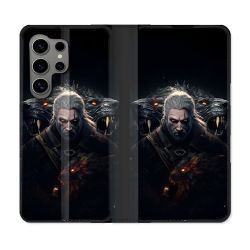 Housse Cuir Portefeuille Pour Samsung Galaxy S24 Ultra The Witcher