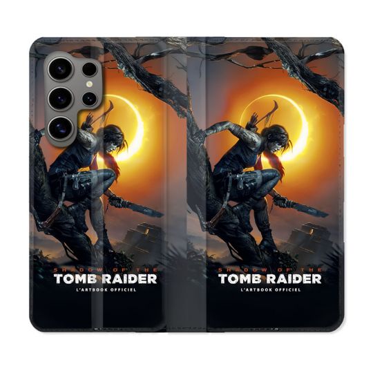 Housse Cuir Portefeuille Pour Samsung Galaxy S24 Ultra Tomb Raider