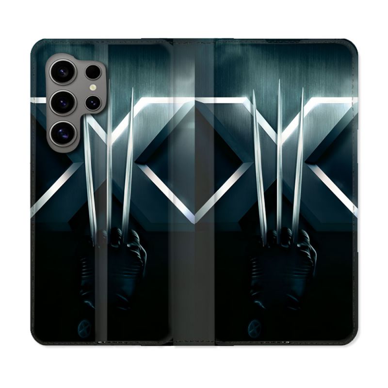 Housse Cuir Portefeuille Pour Samsung Galaxy S24 Ultra Xmen