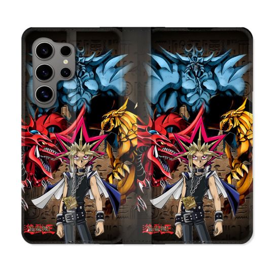 Housse Cuir Portefeuille Pour Samsung Galaxy S24 Ultra Yu Gi Oh