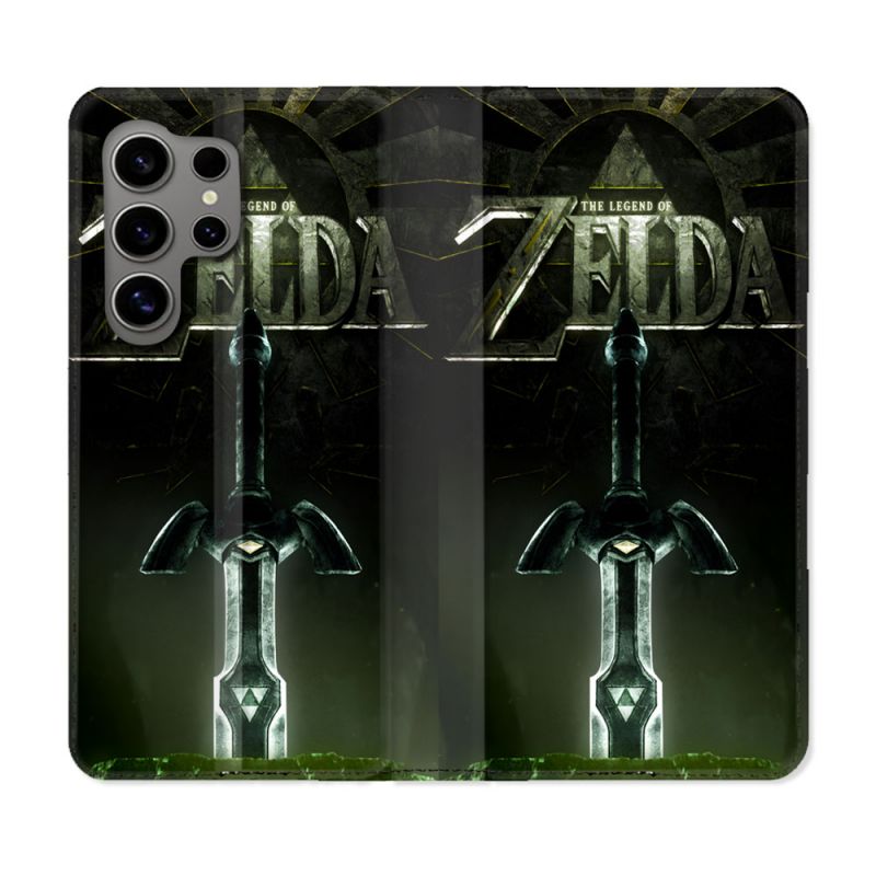 Housse Cuir Portefeuille Pour Samsung Galaxy S24 Ultra Zelda