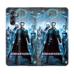 Housse Cuir Portefeuille Pour Samsung Galaxy S24 Matrix Affiche