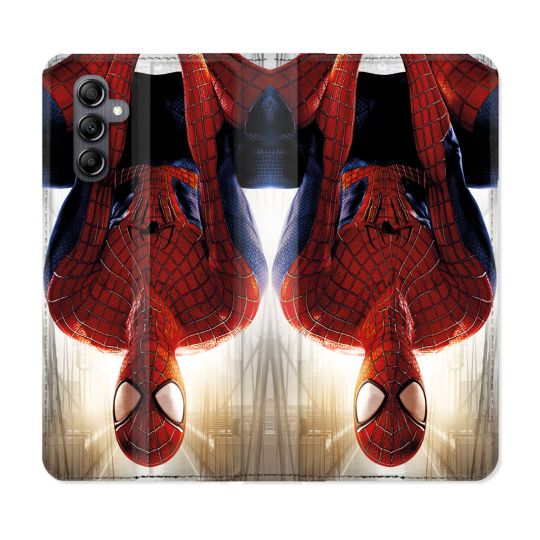 Housse Cuir Portefeuille Pour Samsung Galaxy S24 Spiderman Invers