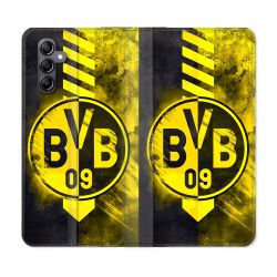 Housse Cuir Portefeuille Pour Samsung Galaxy S24 Plus Foot Dortmund