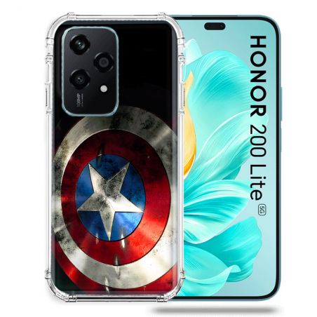 Coque Renforcée Pour Honor 200 Lite 5G Captain America Bouclier