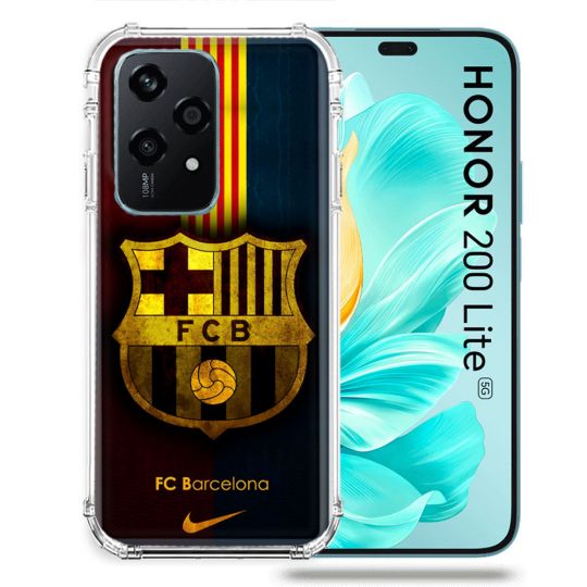 Coque Renforcée Pour Honor 200 Lite 5G Foot FC Barcelone Vintage