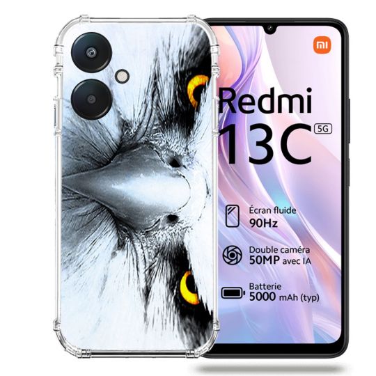 Coque Renforcée Pour Xiaomi Redmi 13C 5G Animal Aigle Royal Blanc