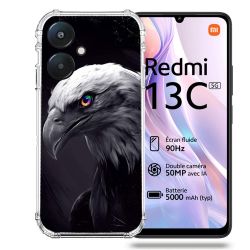 Coque Renforcée Pour Xiaomi Redmi 13C 5G Animal Aigle Royal Noir