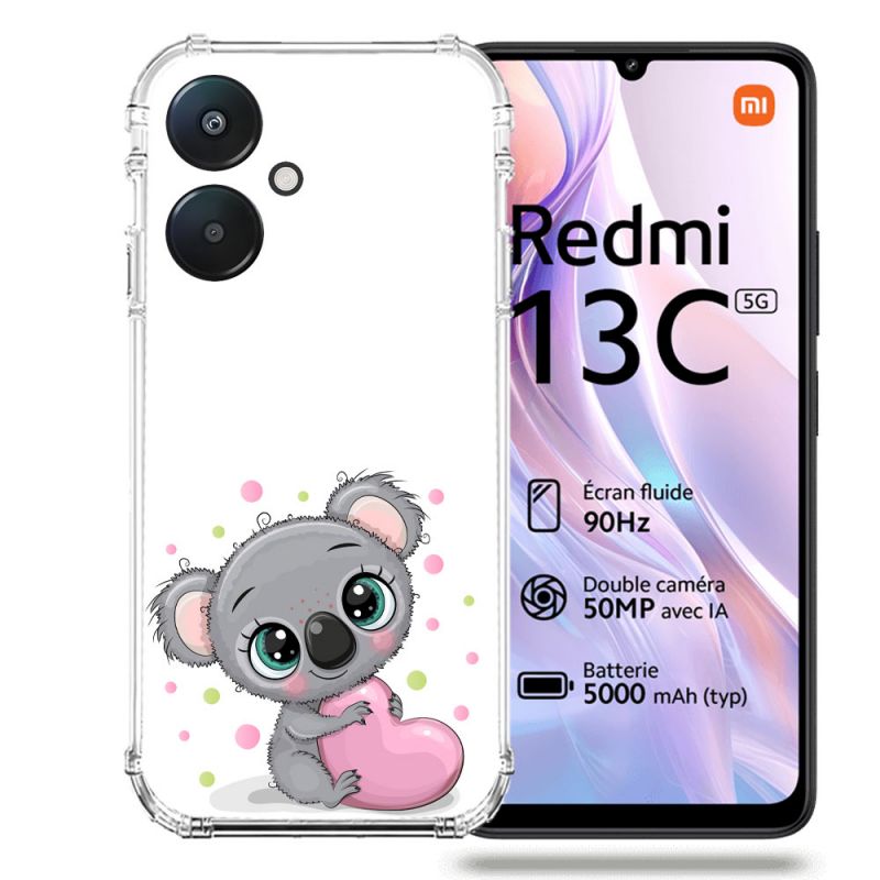 Coque Renforcée Pour Xiaomi Redmi 13C 5G Animal Koala Cœur