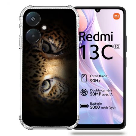 Coque Renforcée Pour Xiaomi Redmi 13C 5G Animal Leopard Yeux